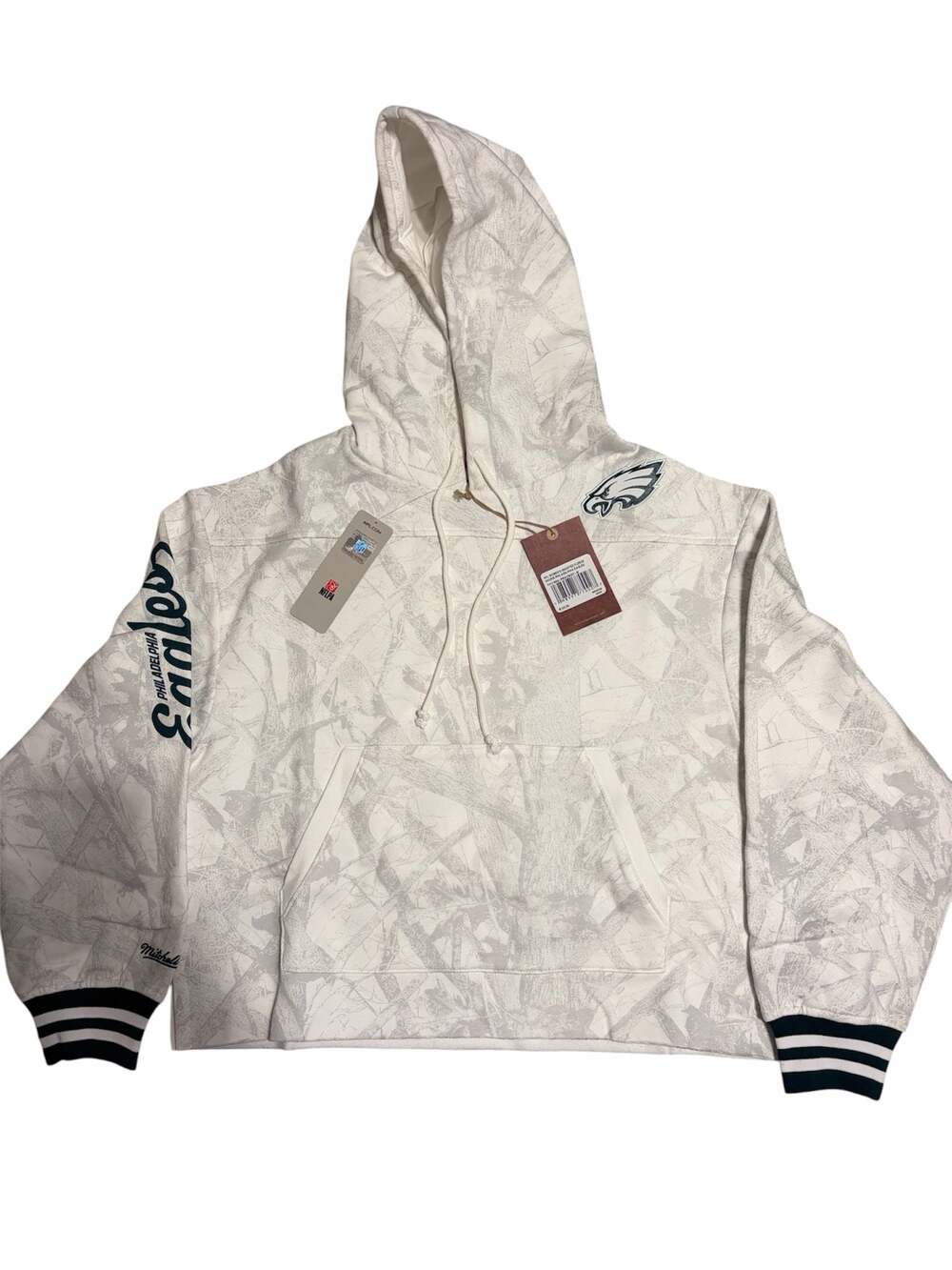 Mitchell & Ness Philadelphia Eagles Women's Ghosted Fleece Hoodie Size Medium